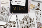 Set of Milan sketches, an Illustration by Everilda (Thumbnail 1 of 5)