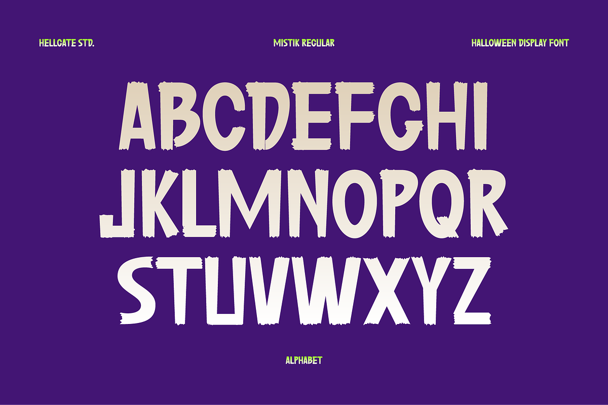 Mistik Halloween Display Font, a Symbol Font by GRVS Studio (Photo 3 of 6)