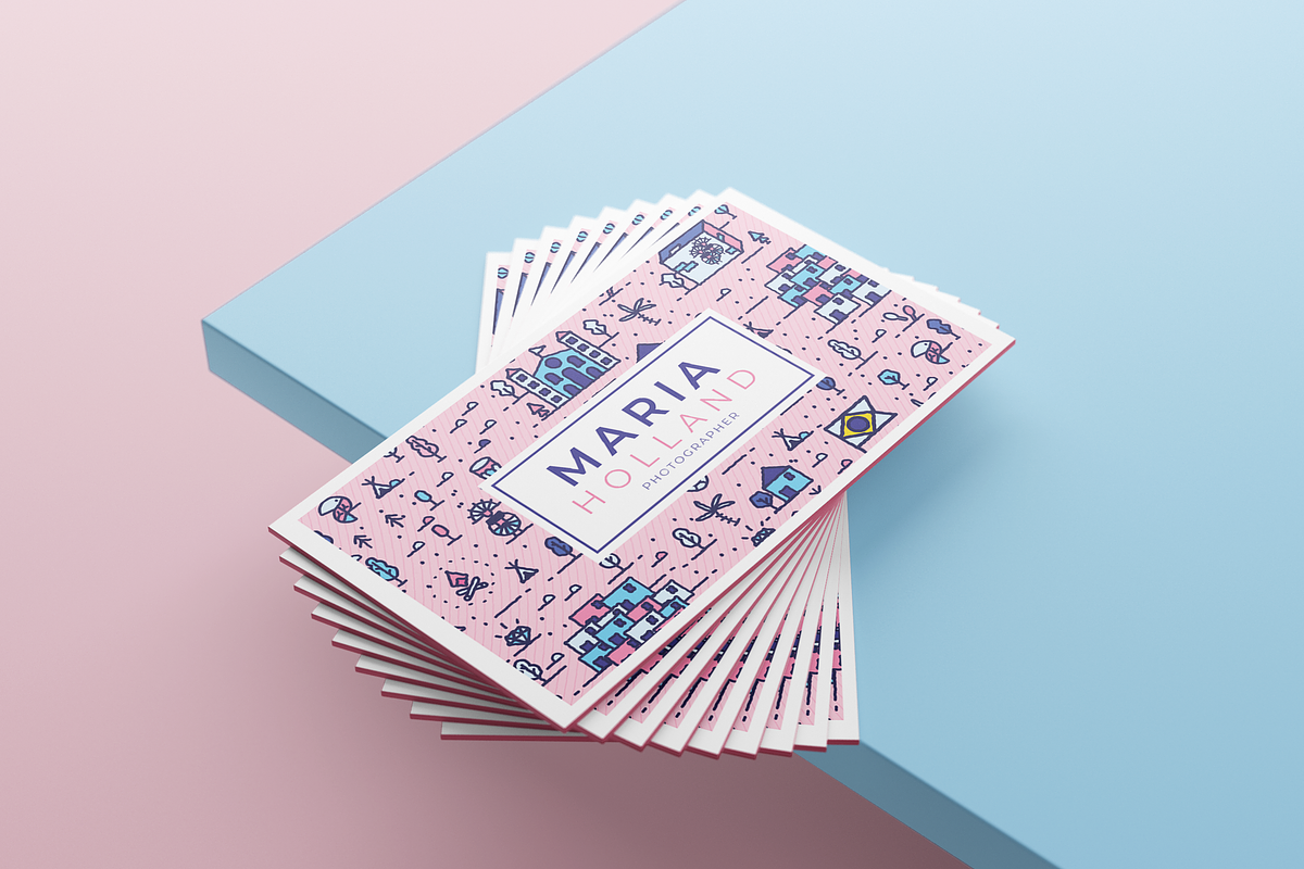 Maria Holland Business Card Template, a Business Card Template by D | S Creative Design (Photo 4 of 4)