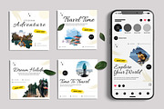 Travel Social Media Post Layout, a Social Media Template by ContestDesign (Thumbnail 1 of 6)