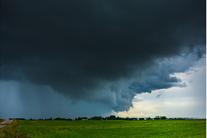 Dark supercell storm clouds with, a Nature Photo by Lukas Jonaitis SHOP