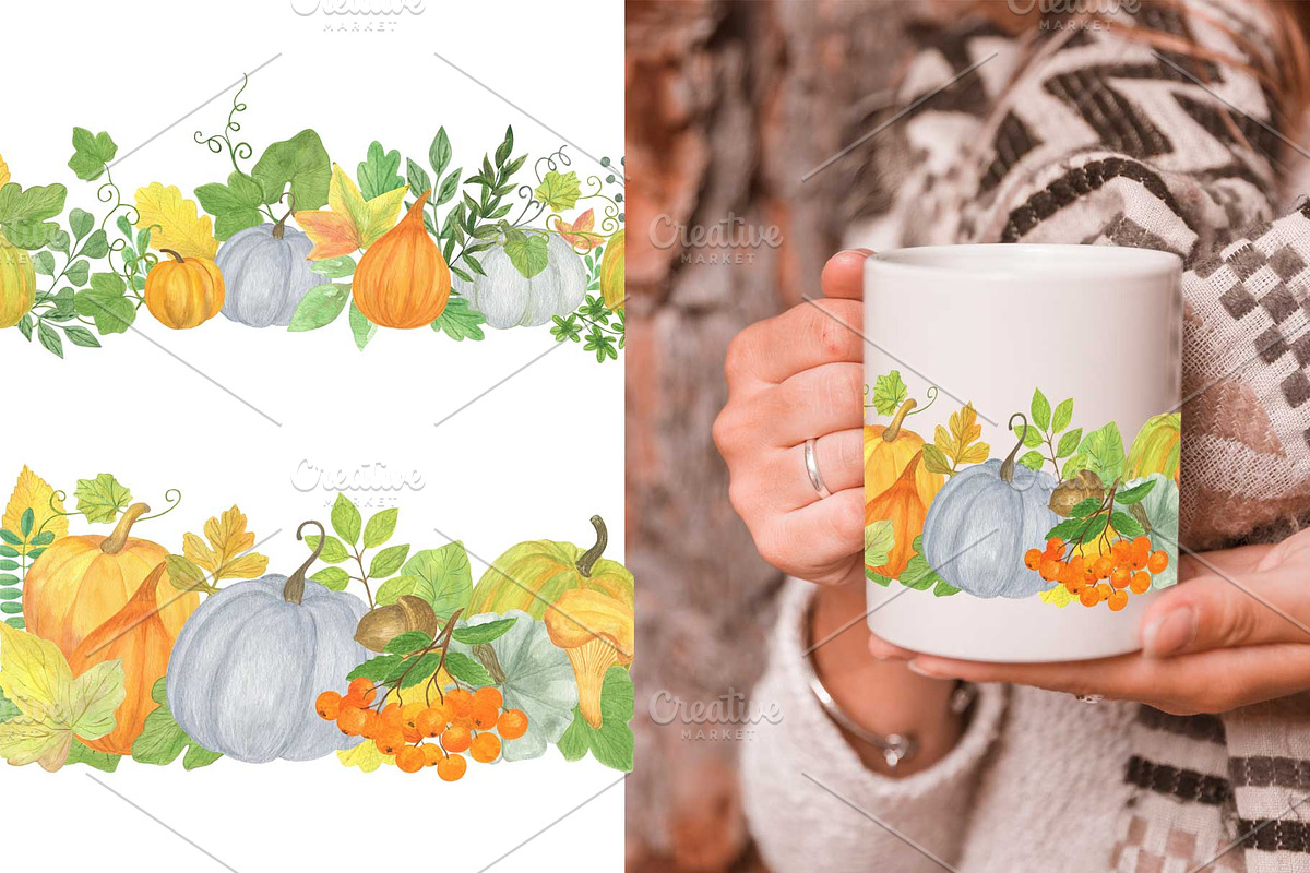 Autumn Floral Frames, Wreaths, a Seasonal Illustration by Contes_de_fée (Photo 12 of 12)
