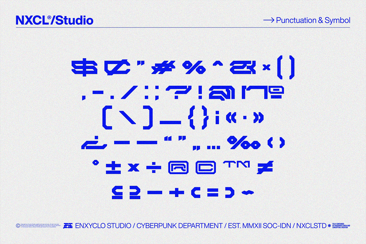 NCL BRAYQOSE - Cyberpunk Font, a Sans Serif Font by Enxyclo Studio (Photo 13 of 13)