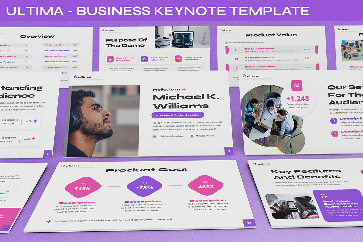 Ultima - Business Keynote Template, a Presentation Template by SlideFactory (Photo 1 of 4)
