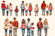 Family in Christmas sweaters clipart, a Person Illustration by Hello My Print (Thumbnail 7 of 9)
