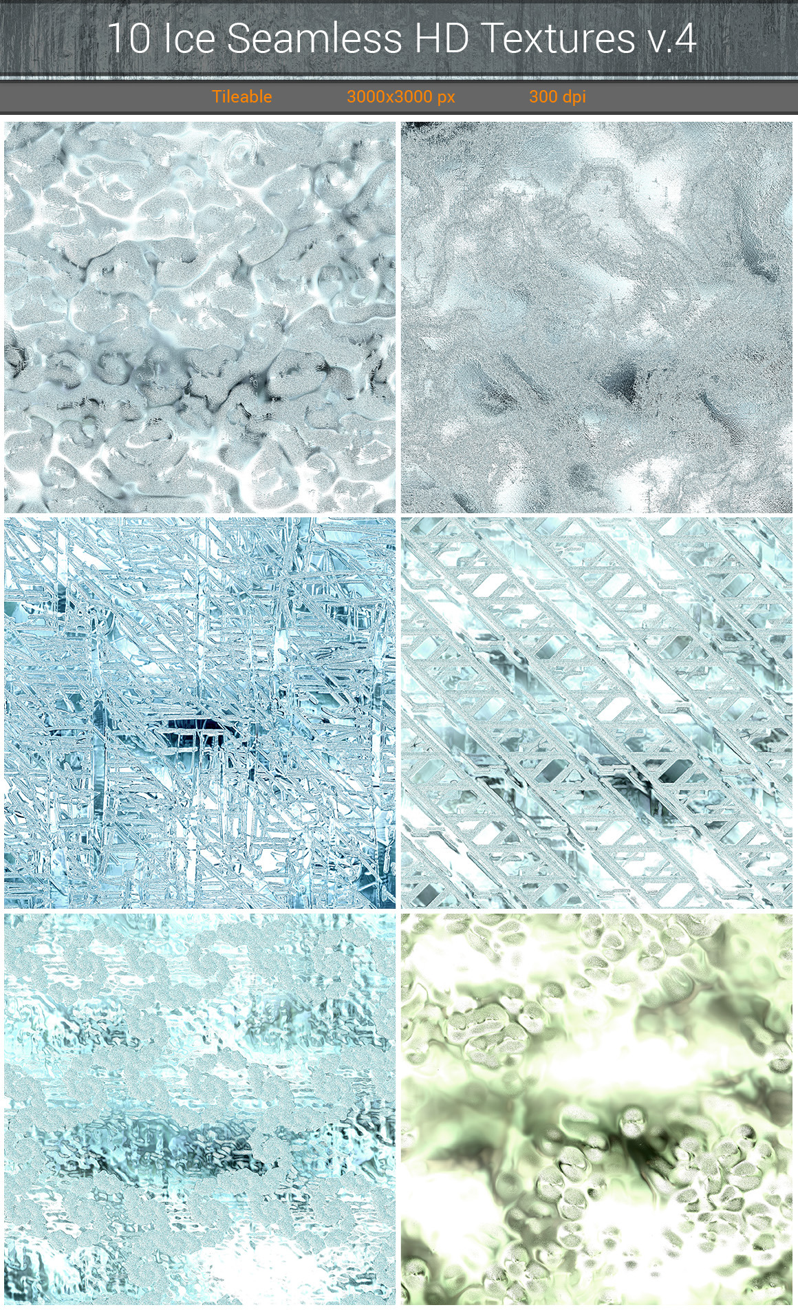 Ice Seamless HD Textures v.4, a Texture Graphic by Marabu Textures Store