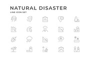 Set line icons of natural disaster, an Outline Icon by motorama (Thumbnail 2 of 2)