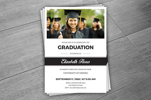 Graduation Announcement Card -V287, a Flyer Template by Template Shop