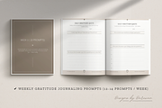 Gratitude Journal Prompts | Canva, a Magazine Template by Designs by Darowan (Thumbnail 3 of 10)
