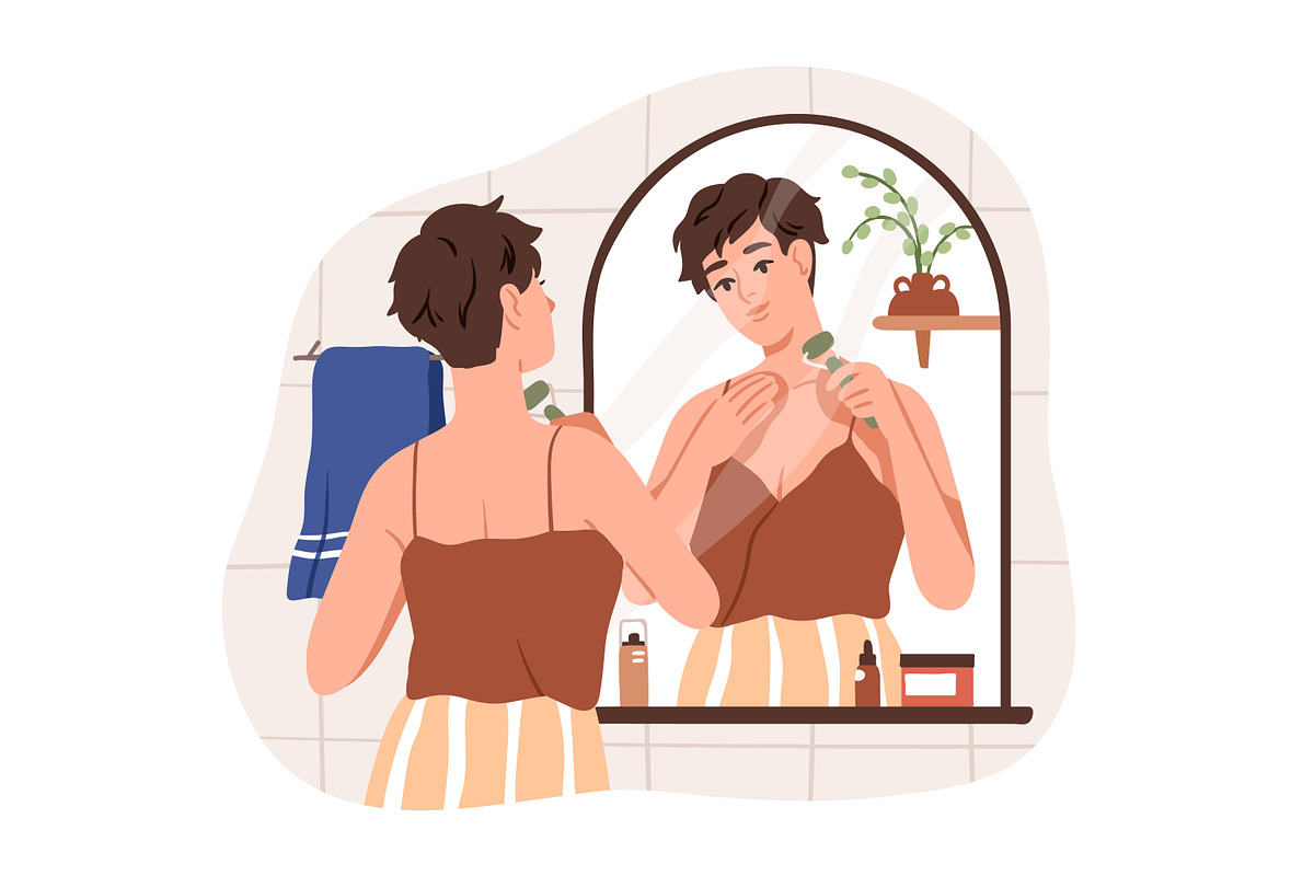 Women do skin care & hygiene routine, a Healthcare Illustration by Good Studio (Photo 6 of 7)