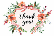 Watercolor Floral Thank You Cards, an Illustration by BIPLOB EXPERT (Thumbnail 8 of 13)