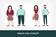 Weight loss concept, a Person Illustration by Good Studio (Thumbnail 1 of 3)