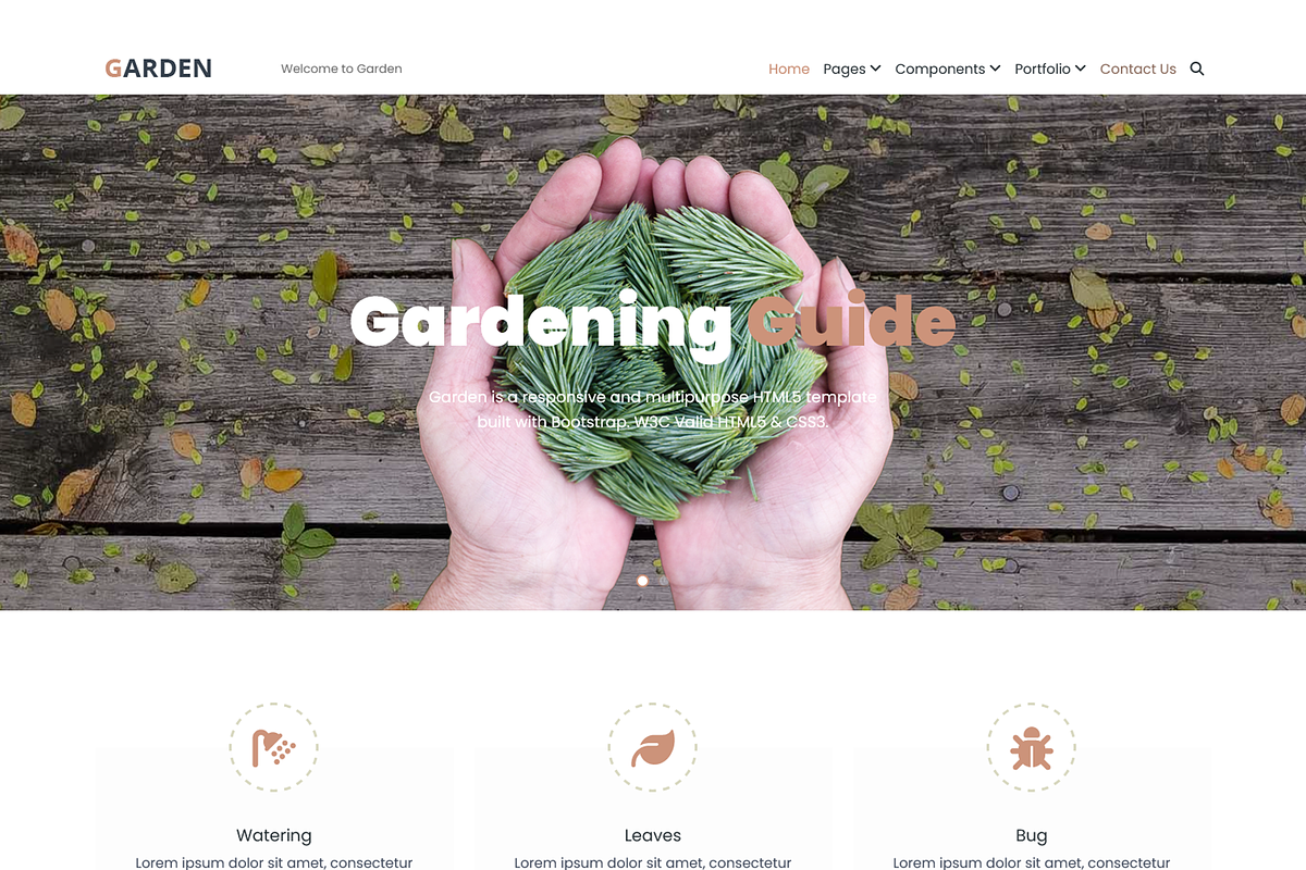 Garden - Multipurpose HTML5 Template, a HTML Template by ColorsThemes (Photo 2 of 3)
