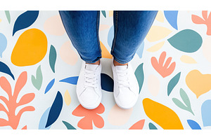 Person Wearing Denim Jeans Standing, an Abstract Photo by Lermont51