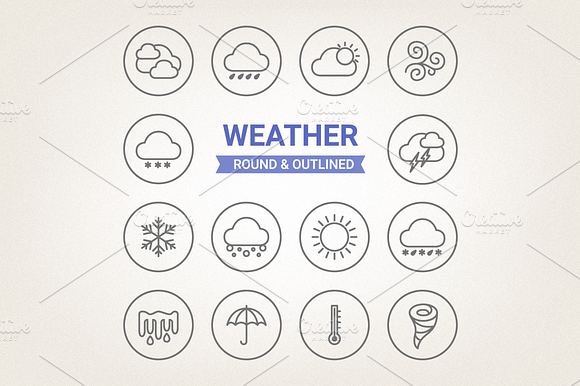 Circle Weather Icons