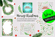 Christmas vector frames, elements, a Decorative Illustration by OKart.studio (Thumbnail 1 of 6)