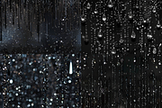 Black Dripping Glitter Patterns, a Pattern Graphic by PrintablesByFranklyn (Thumbnail 5 of 6)