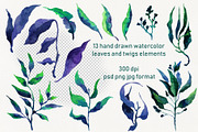 Lineart floral leaves patterns, a Texture Illustration by Dina Guiter (Thumbnail 3 of 20)