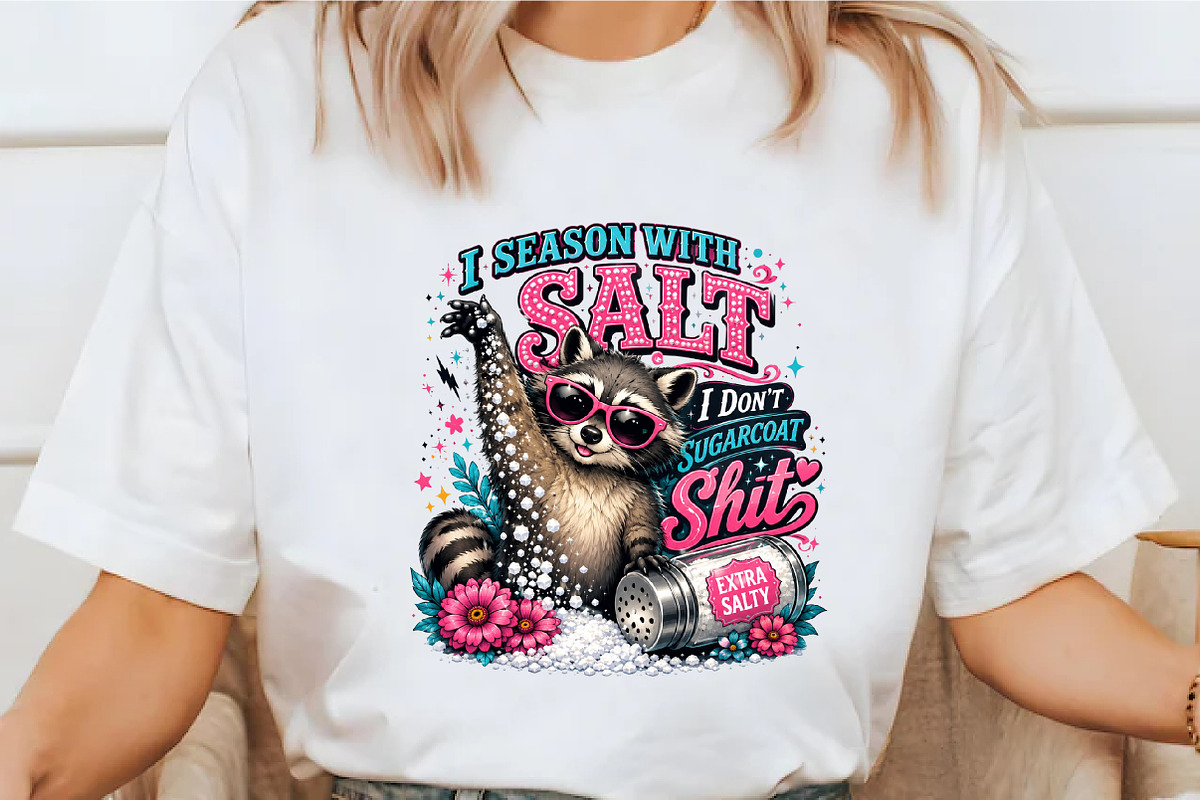 I Season with Salt Funny Raccoon PNG, a Seasonal Illustration by designcity5 (Photo 3 of 4)