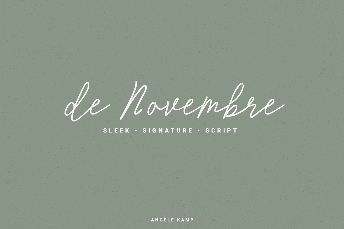 De Novembre Sleek Signature Script