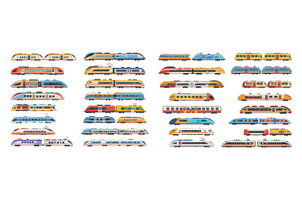 Trains railway carriage cartoon big, a Transportation Illustration by Onyx