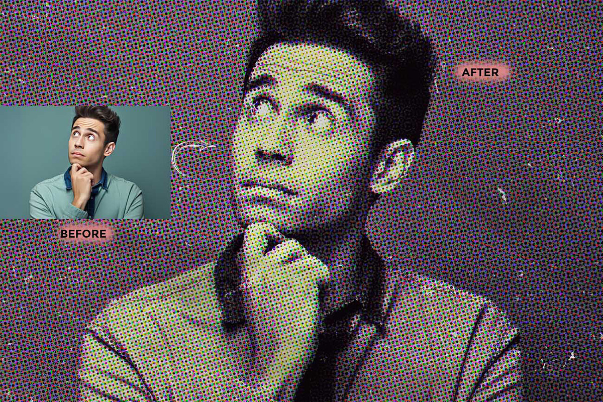 HALFTONE X Experimental Halftone, an Action Add-On by Studio Retouch (Photo 12 of 63)