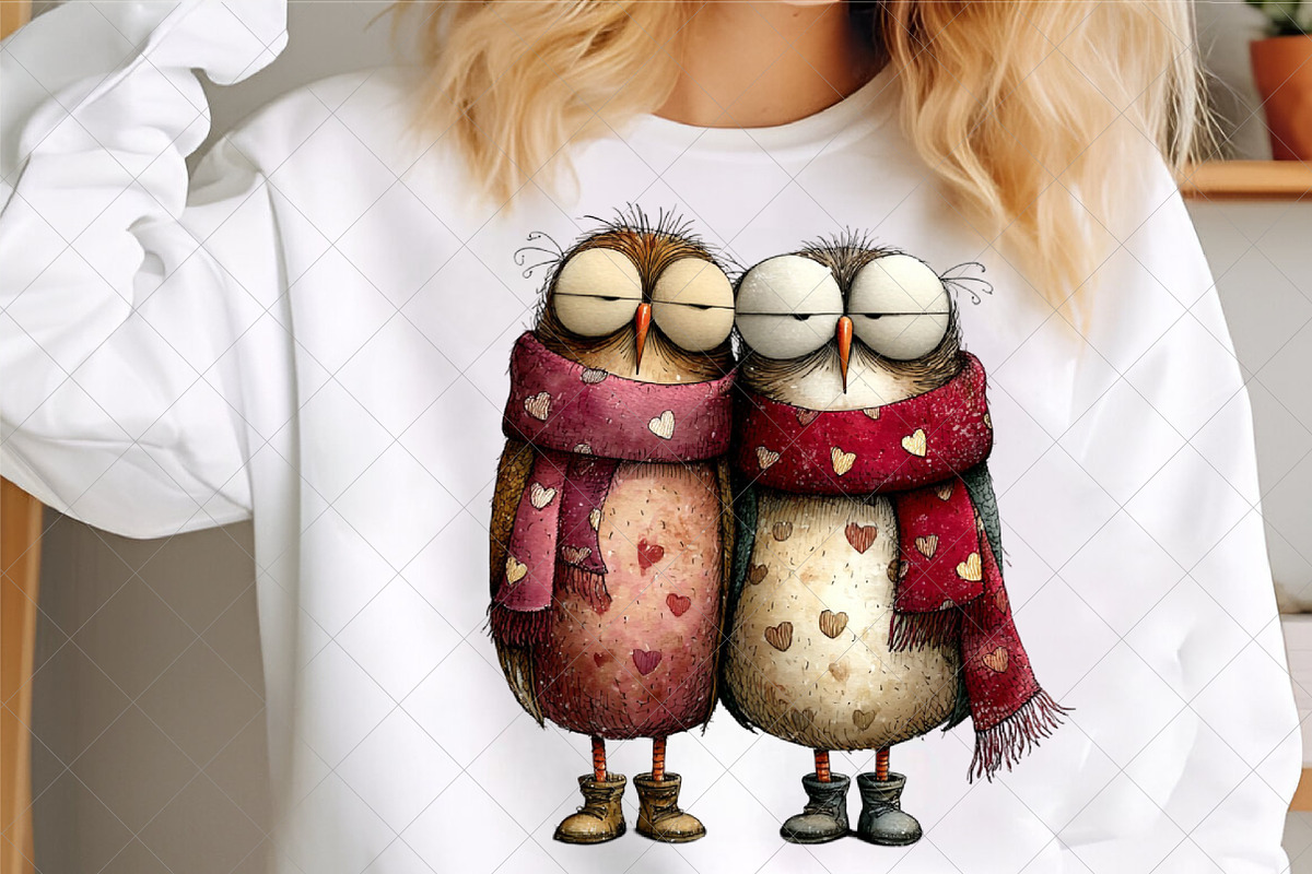 Valentine Day Owl Clipart, an Illustration by SinaCreation (Photo 5 of 7)
