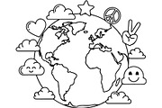 Earth Day Globe Silhouette Set, a Finance Illustration by Designer_Momina (Thumbnail 13 of 29)