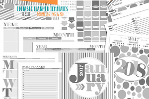 Customizable Planner Page Templates