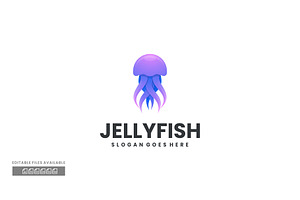 Jellyfish Gradient Colorful Logo, a Branding & Logo Template by ivan_artnivora