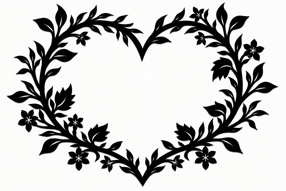 Romantic Floral Heart Clipart Set, an Illustration by Creativeshirt (Photo 5 of 9)