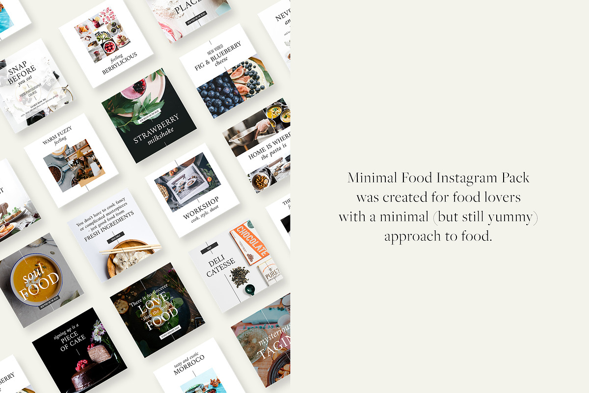 Minimal Food Instagram Pack, a Social Media Template by Studio Mindu (Photo 2 of 8)