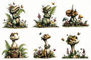Whimsical Woodland Dinosaur Clipart, a Seasonal Illustration by Designworld (Thumbnail 2 of 8)