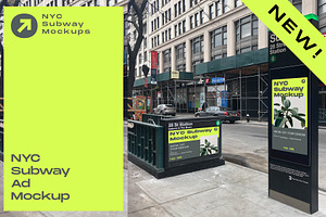 NYC Subway Billboard Mockup