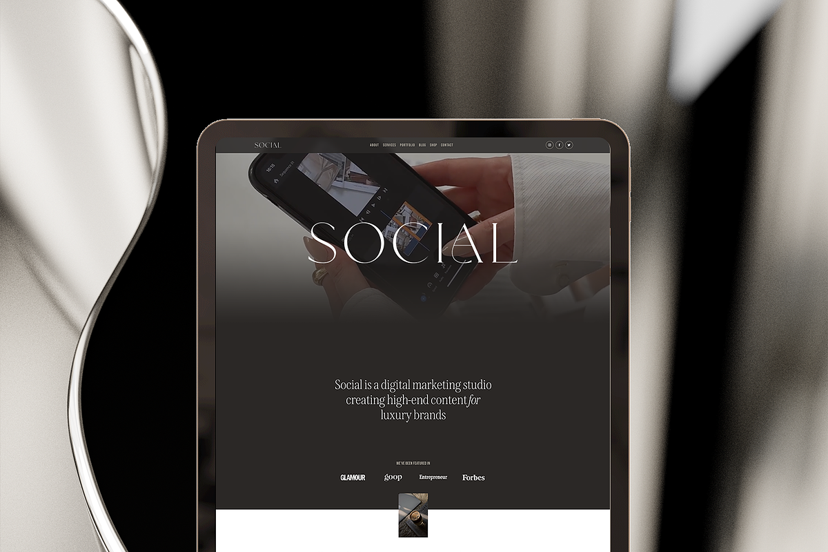 Social: Squarespace 7.1 Template, a Squarespace Template by The Styled Square (Photo 1 of 6)