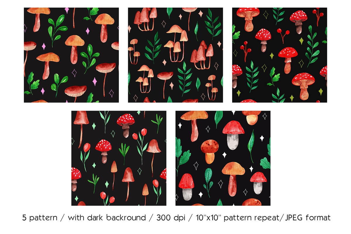 Cozy watercolor clipart & patterns, a Seasonal Illustration by Yelloo Fish (Photo 8 of 15)
