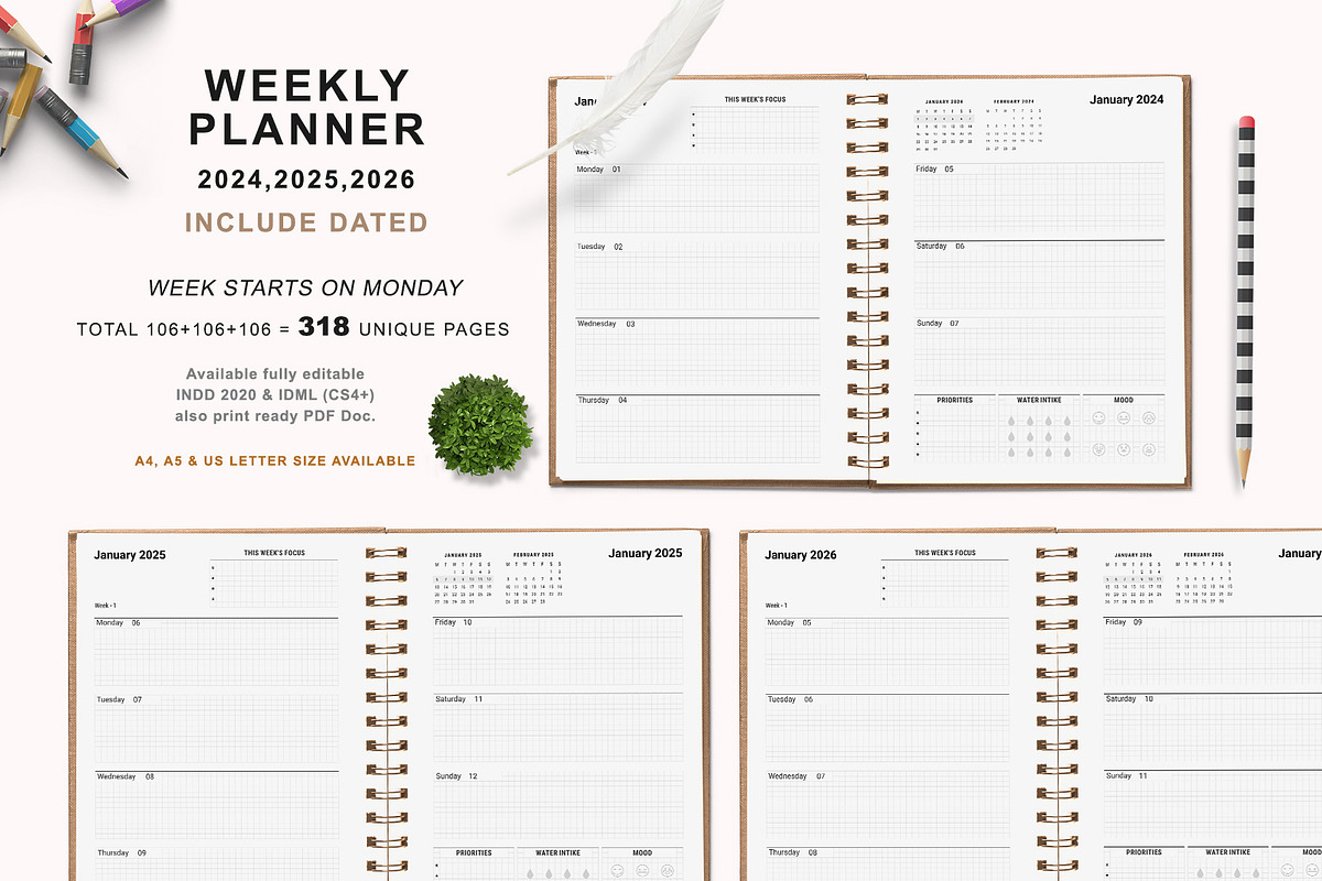 Ultimate Planner Bundle Pack 2024-26, a Stationery Template by ROJI CREATOR (Photo 5 of 9)