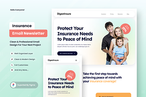 Insurance Email Newsletter, a Templates & Theme by SquidPixey