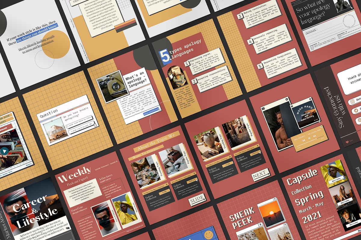 Instagram Carousel Retro CANVA, a Social Media Template by Analogi Studio (Photo 21 of 25)