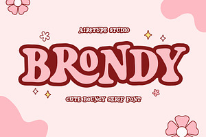 Brondy - Cute Retro Serif Font