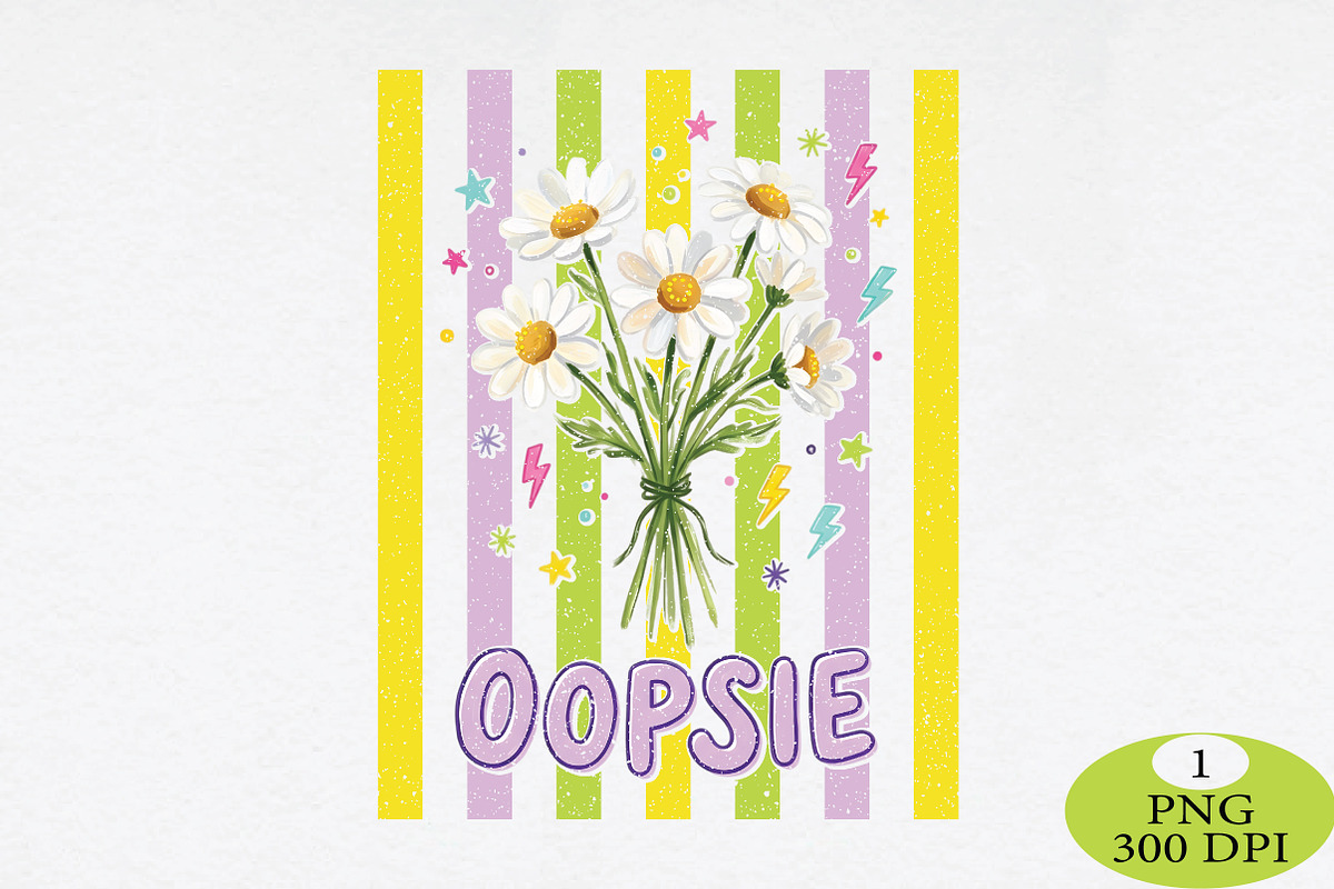 Oopsie Daisy Striped Sublimation, an Animal Illustration by Daily.Designs (Photo 1 of 6)