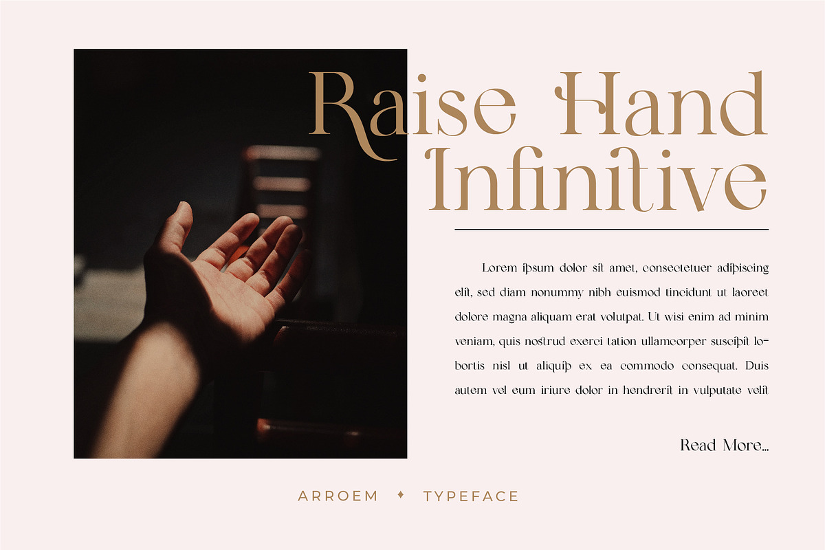 Arroem - Serif Display Font, a Serif Font by Vesvocrea (Photo 4 of 15)