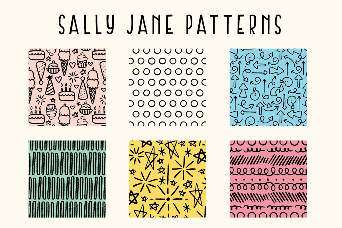 Sally Jane San Serif Font Trio preview 4