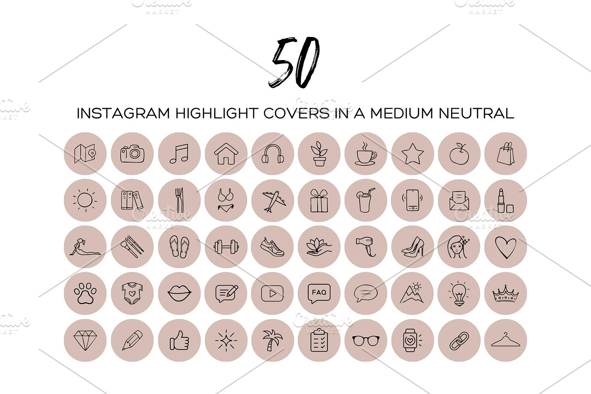 150 Neutral Highlight Covers, an Icon by Eike Creative (Photo 5 of 7)