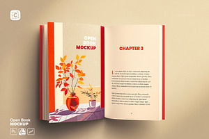 Open Book Mockup, a Books & Magazine Mockup by Custom Scene