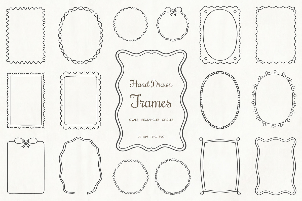 Hand Drawn Decorative Frames, a Decorative Illustration by PixMarket (Photo 1 of 7)