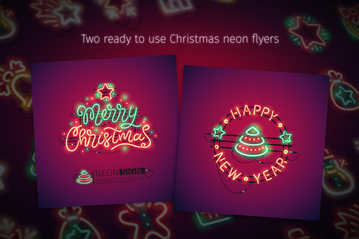 Christmas Colorful Neon Icons, an Icon by Voysla's Shop (Photo 5 of 6)