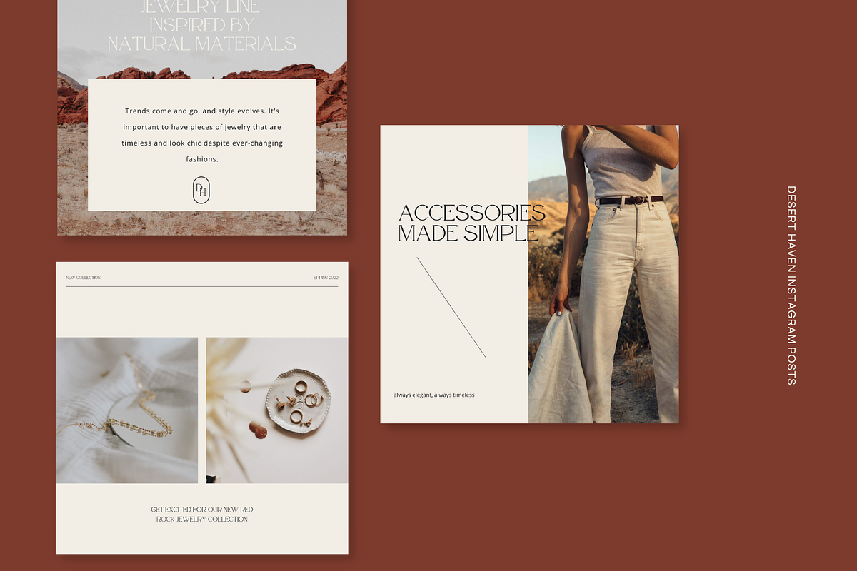 Desert Haven Canva Instagram Bundle, a Social Media Template by ALunadoki Design (Photo 6 of 7)