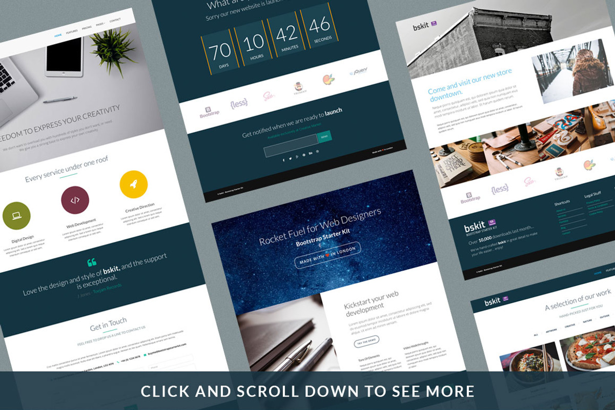 Bootstrap Starter Kit - PSD + PNG, an UI Kit Template by Bags of Creativity (Photo 2 of 3)