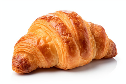 Fresh croissant isolated on white background. Generative AI, a Food & Drink Photo by AlyaAnd